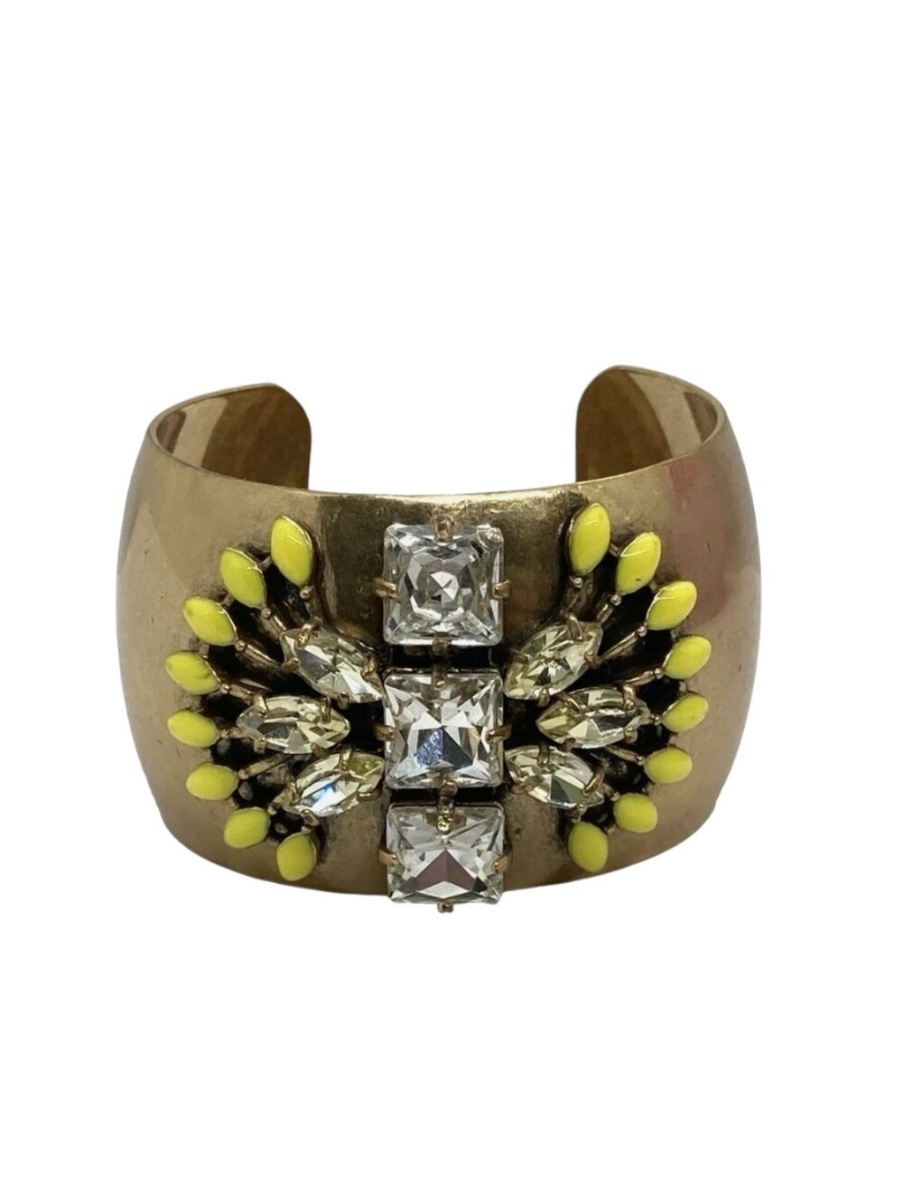 Stella & Dot Norah Rhinestone and Crystal Cuff Bracelet